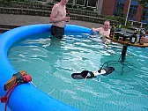 How not to wire the pool area |  On straight line connecting the terminals the gradient is 220V/inc therefore an...