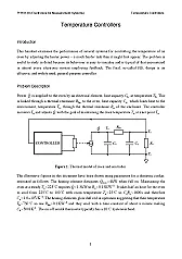 Thermal Systems  |  -- snip --Any time you have a heater over _here_ and a sensor over _there_ you...