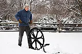 Making a perfect snow pusher |  SWMBO claims I have way too much fun blowing snow in our back yard butpuppy only...