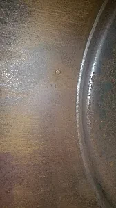 What inside of an air tank looks like  |  Decades ago, Dad built a 180 gal. tank on a trailer for av gas.  He had it hot...