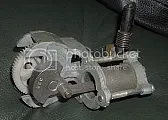 small air compressor for powering steam model |  paint the nylon gear black ..add a motor and variable transformer ofyour choice...
