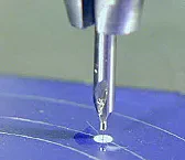Starting holes with a rotary tool? |  First. Sorry, but what is it called, that hard steel pencil-like thing used for...