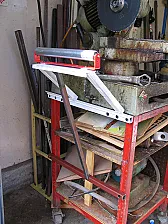 MEC BROWN cut off saws |   --Sooo the left had bar support is just a support for longworkpieces or does it...
