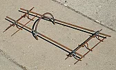 cheap/easy rebar shaping |  What I used was a 4'6" length of 1" OD pipe with a short length of round...