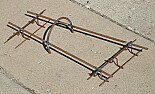 cheap/easy rebar shaping |  What I used was a 4'6" length of 1" OD pipe with a short length of round...