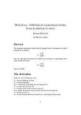 how you knew beam deflect vs stress | &laquo; previous thread