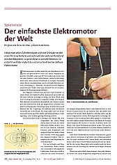der einfachste Elektromotor der Welt  |  Hallo,ein Elektromotor aus einer Batterie, einer Schraube, einem Magneten...