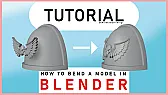 Bending a winged skull emblem onto a curved shoulder pad |  The trickiest bit of this build is the gap between a flat emblem and a curved...