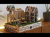 Gothic fantasy tea machine built from laser-cut plywood |  The idea behind this project is lovely: a machine made of wood and moss that...
