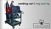 Three-tier steel cart carries a MIG and TIG pair |  The work that looks hardest to me here is the sheet metal. The shelves and the...