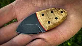 Tiny fixed blade with a palm-filling handle |  Most fixed-blade projects here chase length, so a knife this small makes a nice...