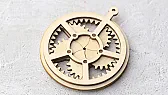 Laser-cut plywood geared iris that opens and closes smoothly |  Turn the outer ring or the lever arm and every geared blade swings at the same...