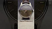 Brass landscape dial watch with a rotating initial seconds hand |  When this watch is running, the seconds hand is a capital letter B turning...