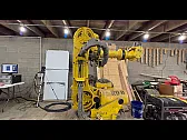 Six-axis industrial robot arm running as a CNC machine |  When everything is powered up, this converted robot arm carries out coordinated...