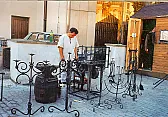 Foot powered forge blower?  |  My wife found the picture we took in 1999 after I convinced myself that we...