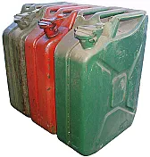 Long ago in a distant galaxy |  they used to make 5 gallon metal cans.  Metal wire handle.  2" or so spout with...