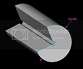 Corner Edge Finding Cylinder |  To All: I had a job this week where I had to drill a hole 14.7 degrees to the...