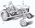 Farmall Cub line drawing |  One of my students wants to make a clock for his uncle who owns aFarmall Cub...